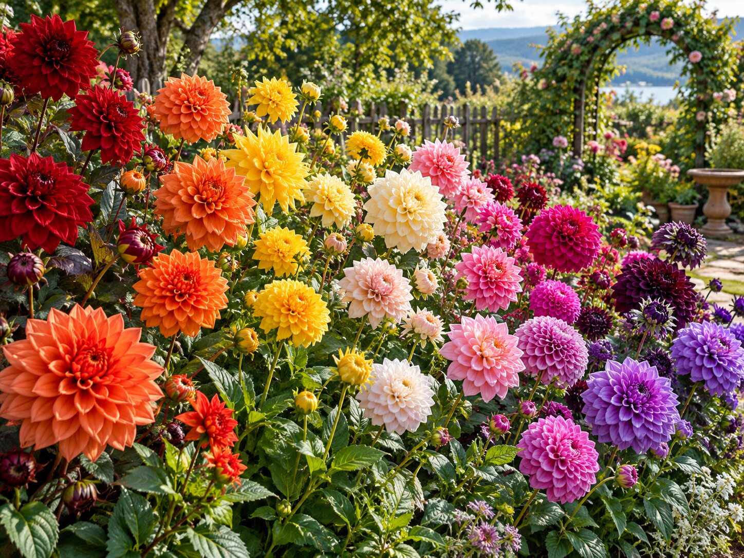 Dahlia Rainbow colourful online jigsaw puzzle